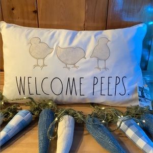 Rae Dunn Welcome Peeps Easter Pillow Only